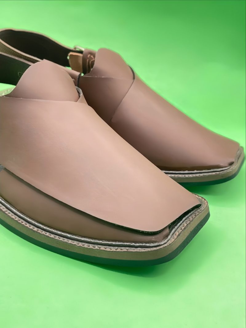 Sabrezi Chocolate Brown Peshawari Chappal - Image 3