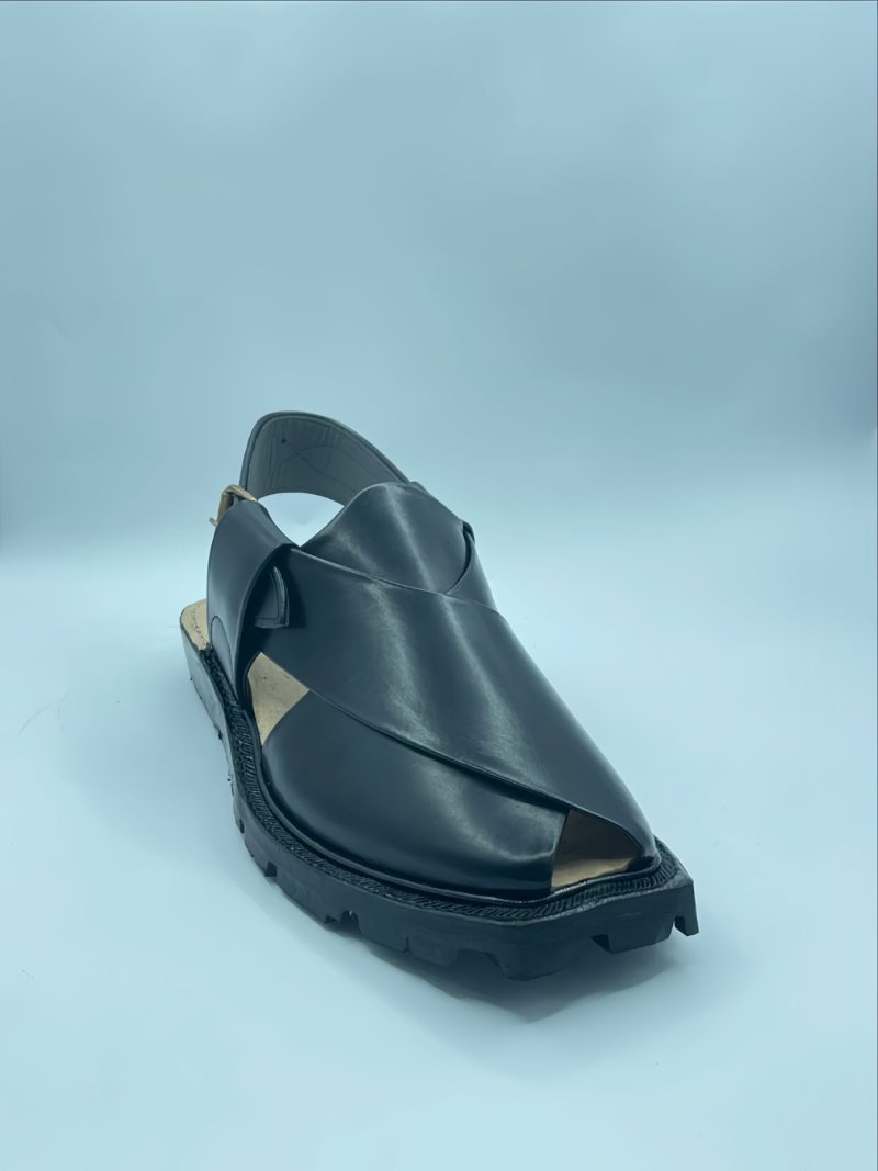 Black Peshawari Nourozi Chappal - Image 2