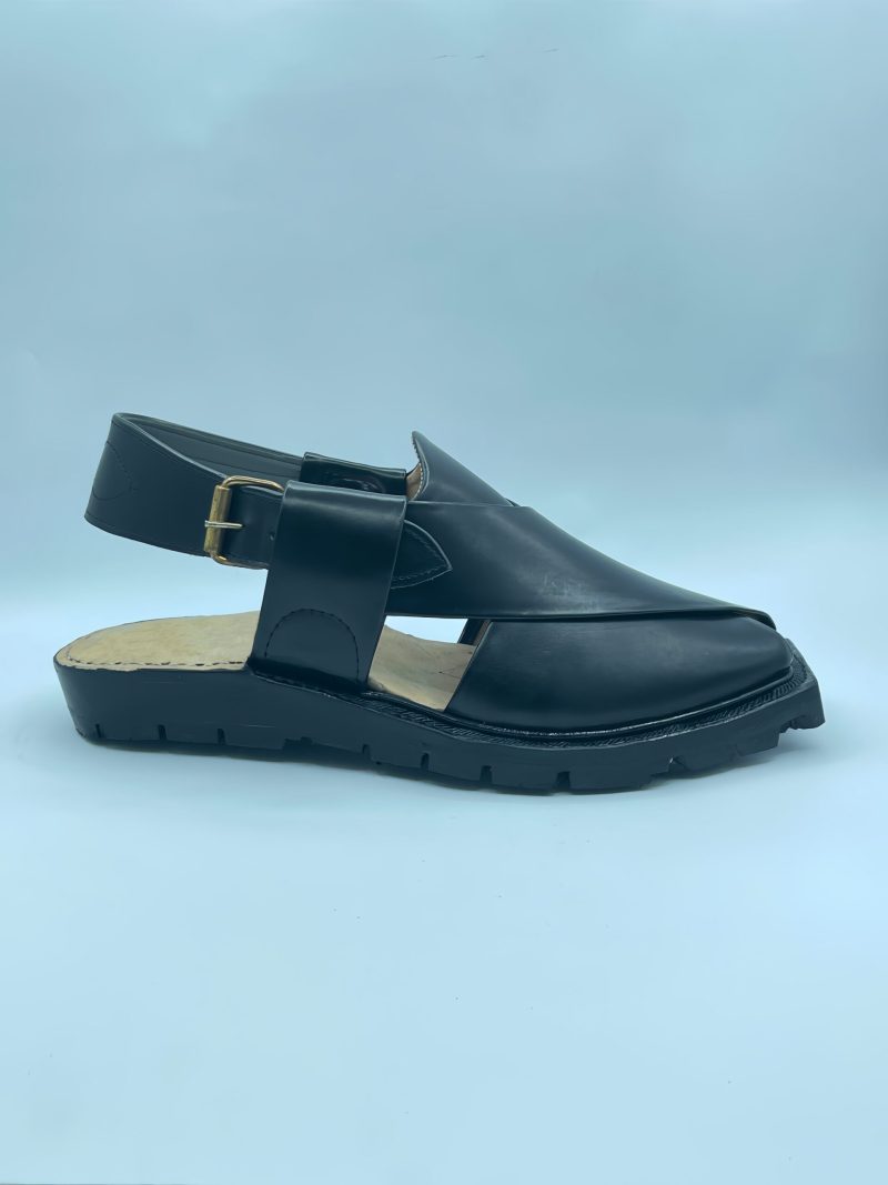 Black Peshawari Nourozi Chappal - Image 3