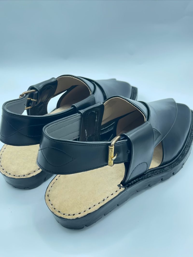 Black Peshawari Nourozi Chappal - Image 5