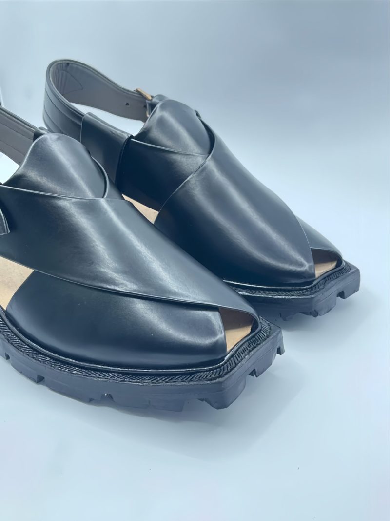 Black Peshawari Nourozi Chappal - Image 4