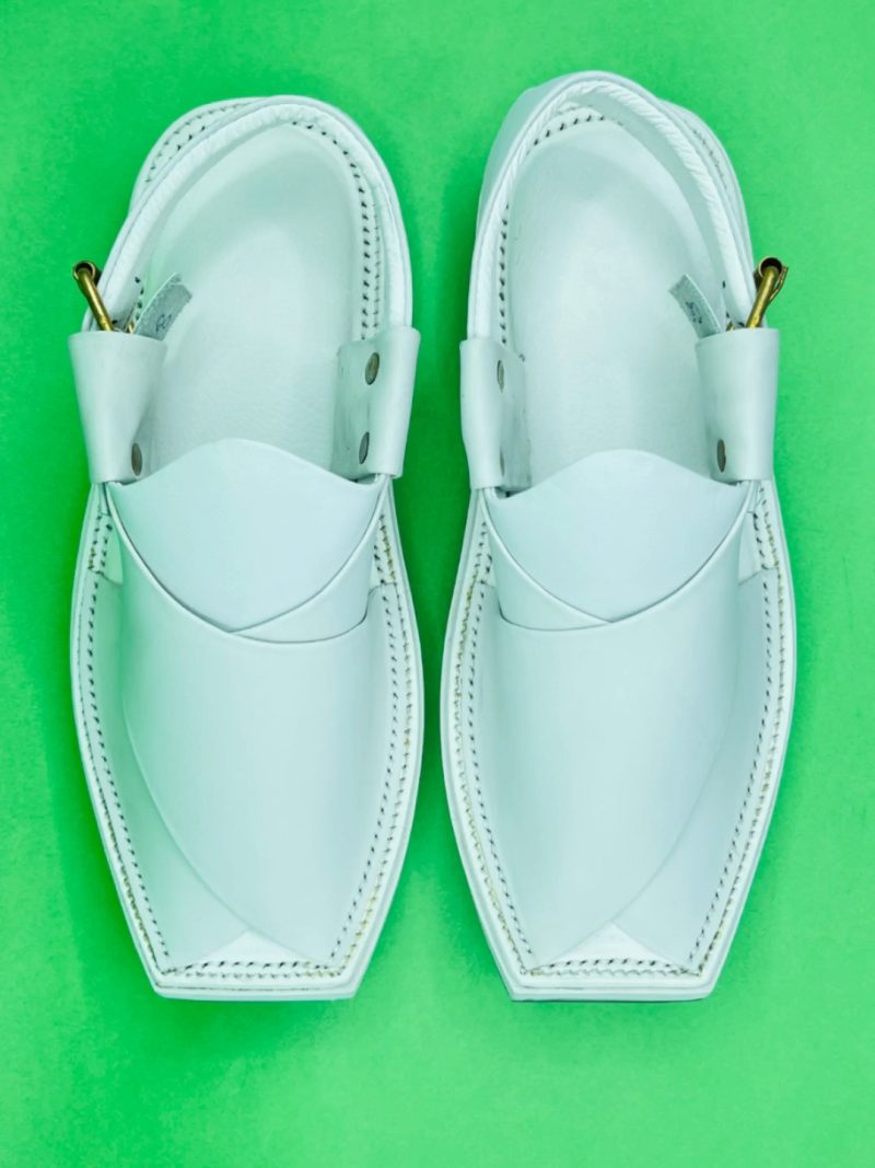 White Peshawari Kaptaan Chappal