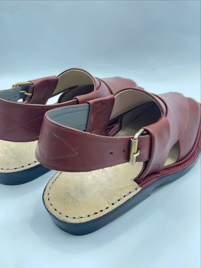 Maroon Peshawari Nourozi Chappal - Image 5