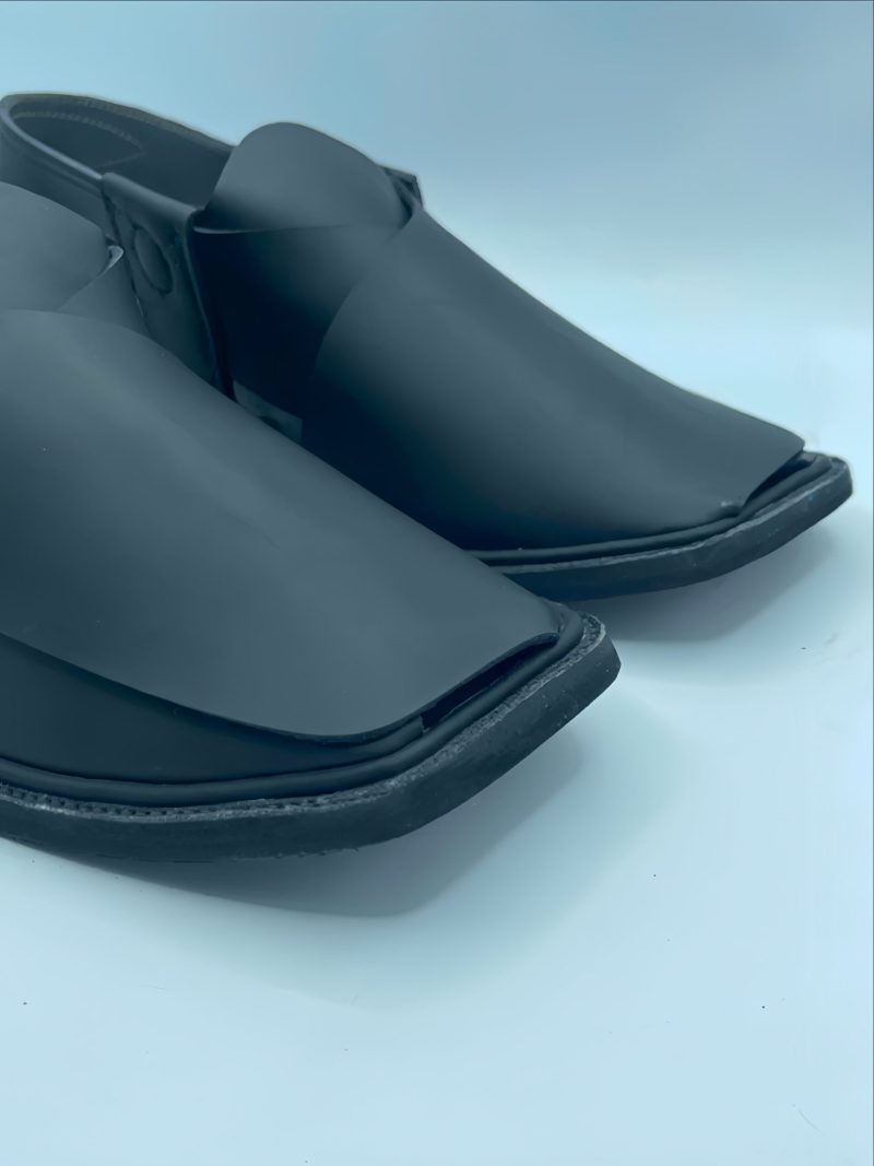 Sabrezi Black Peshawari Chappal - Image 4