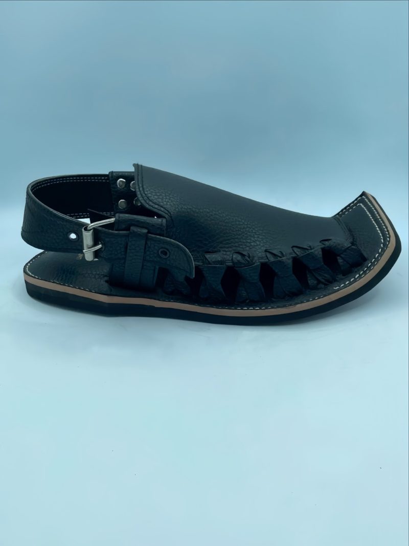 Black Peshawari Chappal - Image 3