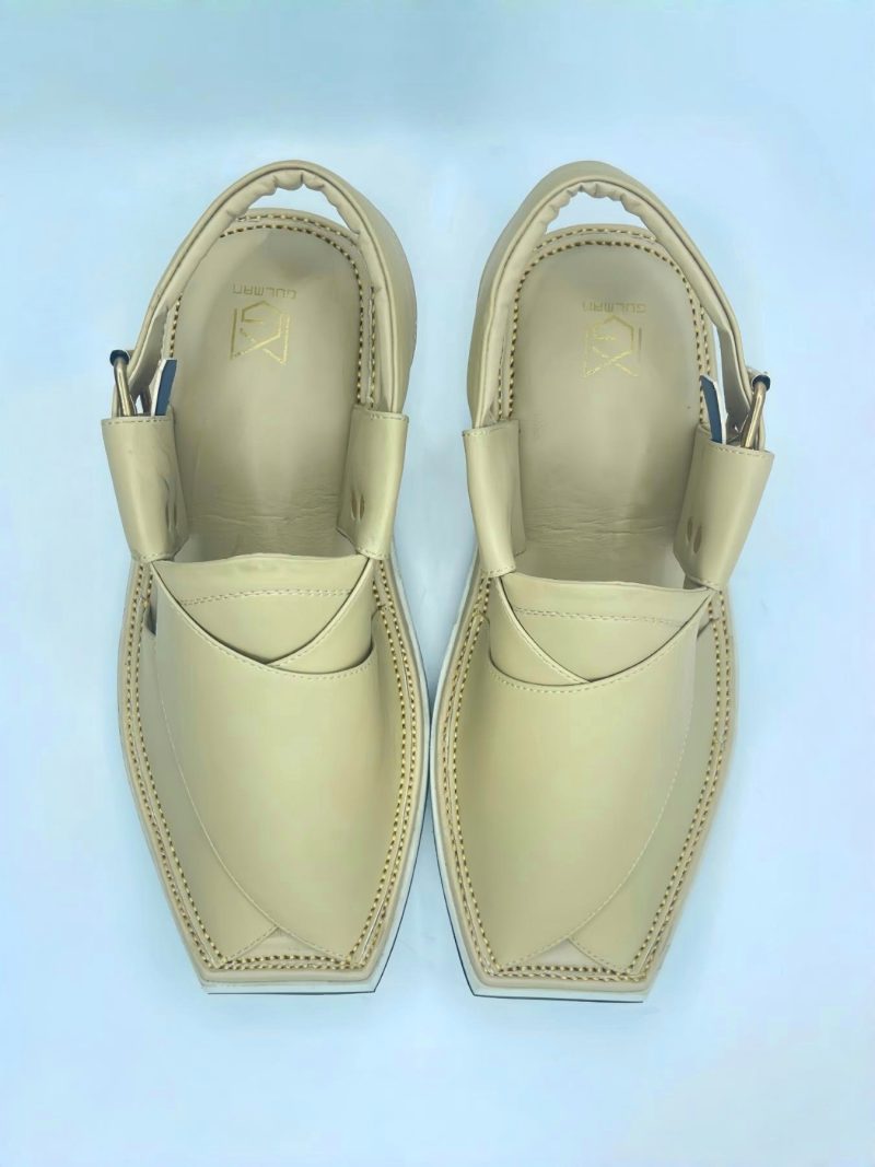 Beige Peshawari Kaptaan Chappal