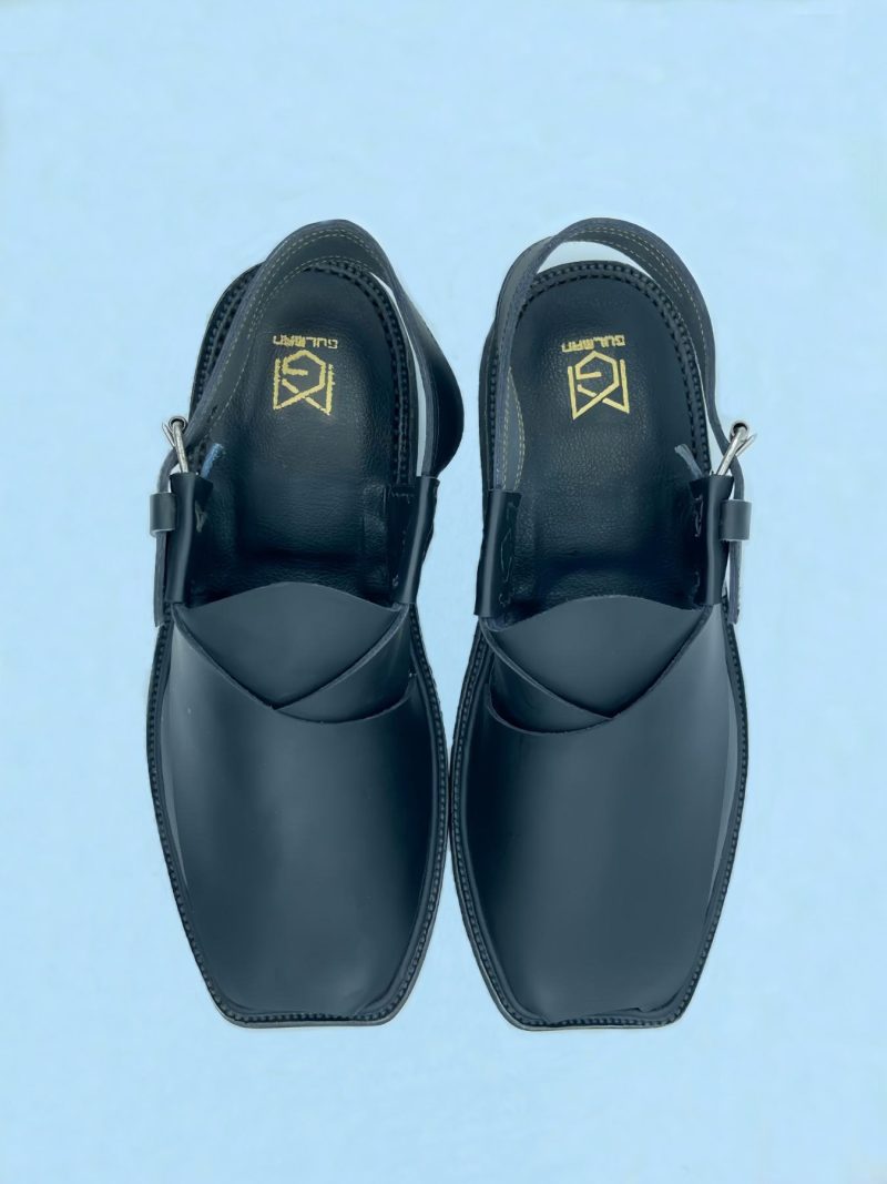 Sabrezi Black Peshawari Chappal