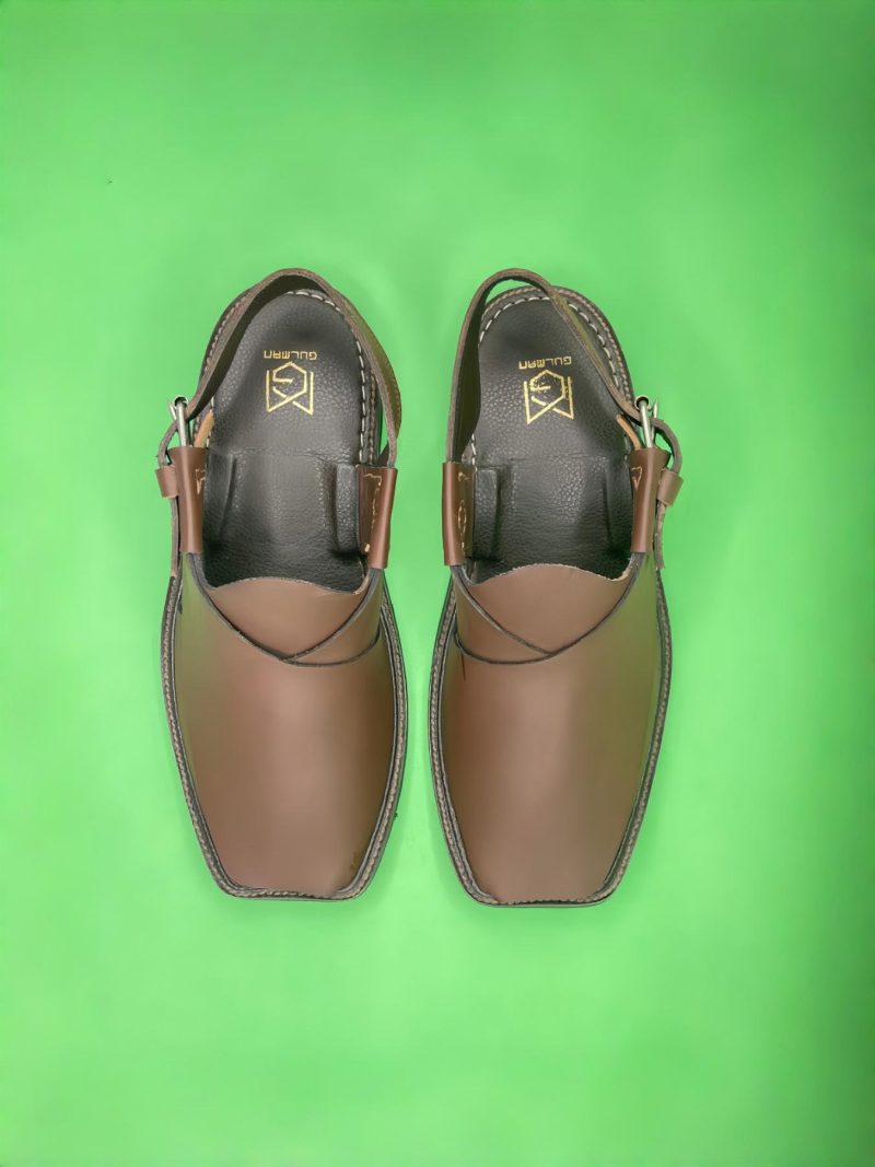 Sabrezi Chocolate Brown Peshawari Chappal