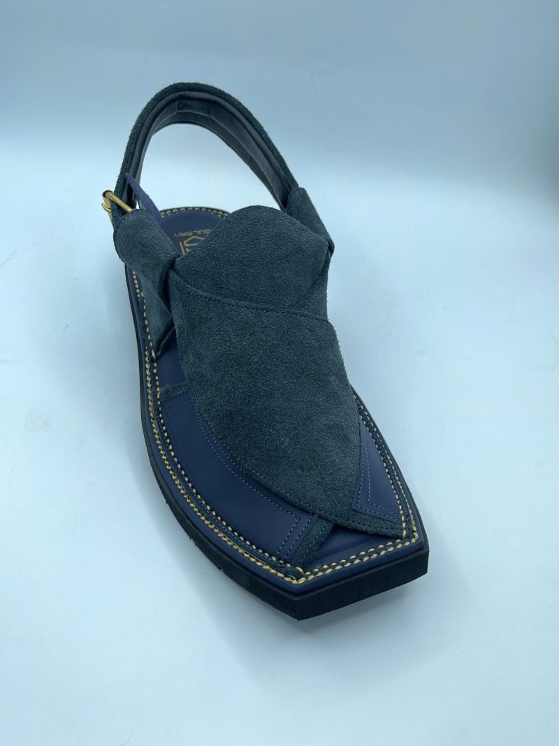 Navy Blue Sabar Kaptaan Chappal - Image 2