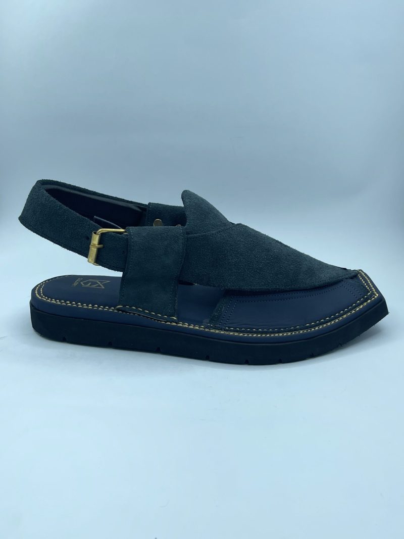 Navy Blue Sabar Kaptaan Chappal - Image 3