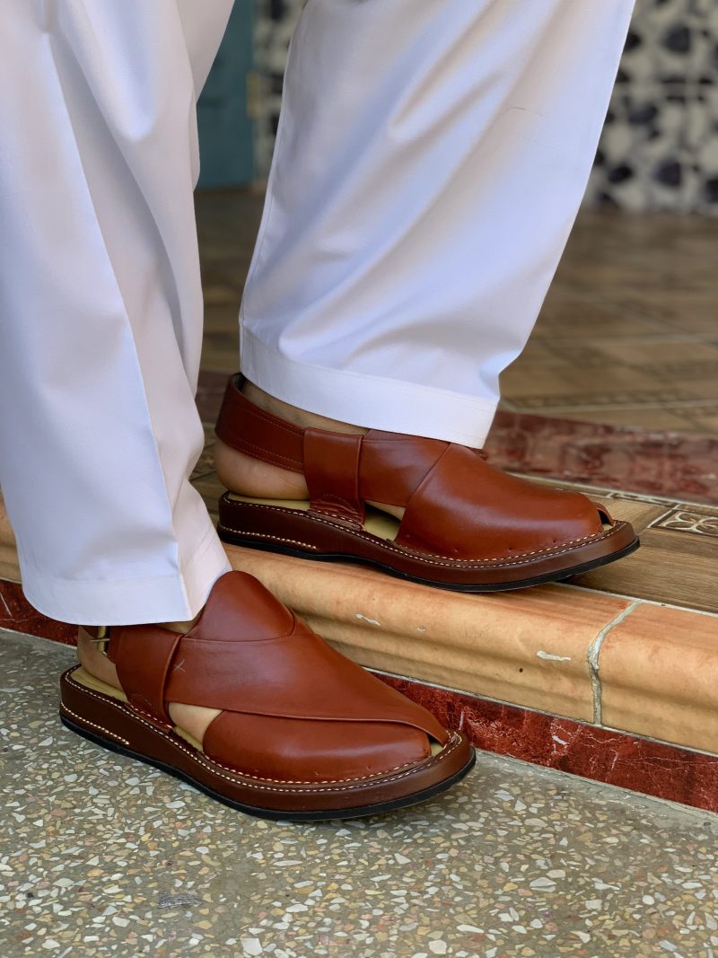 Musakan Peshawari Chappal (Burgundy) - Image 5