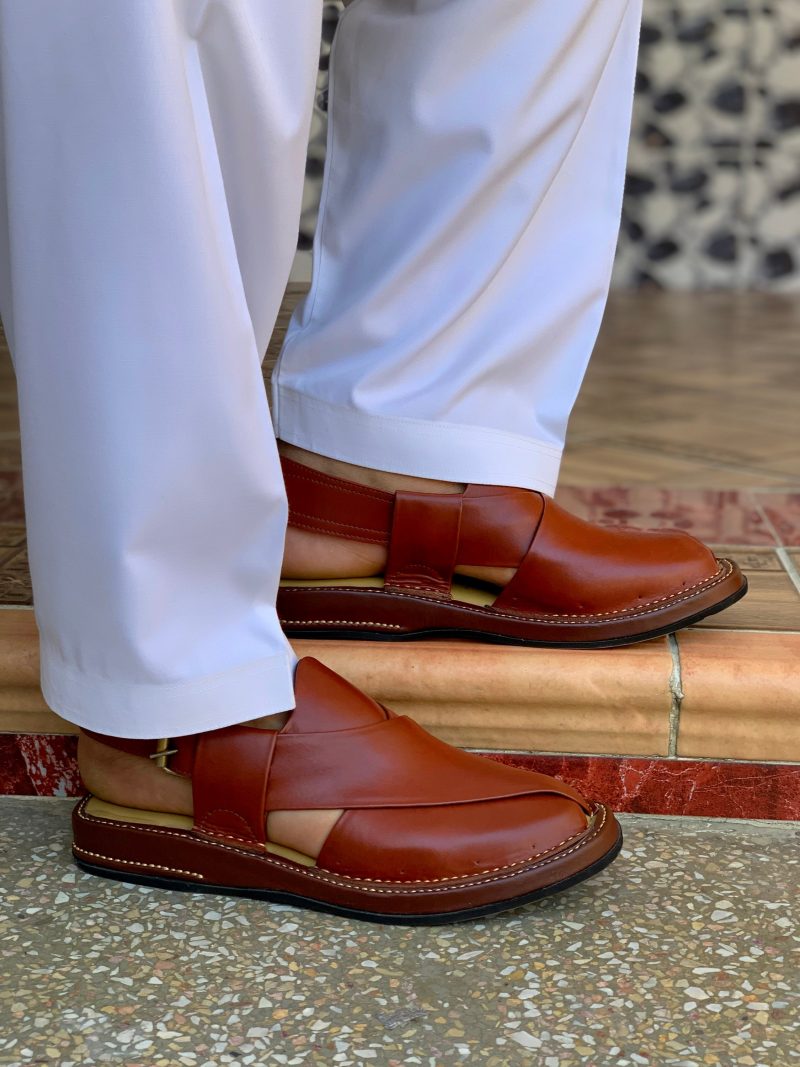 Musakan Peshawari Chappal (Burgundy) - Image 3